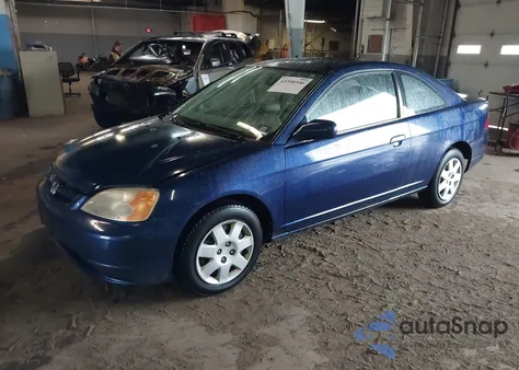 2001 Honda Civic Ex из США, поврежденный, VIN 1HGEM22931L072877